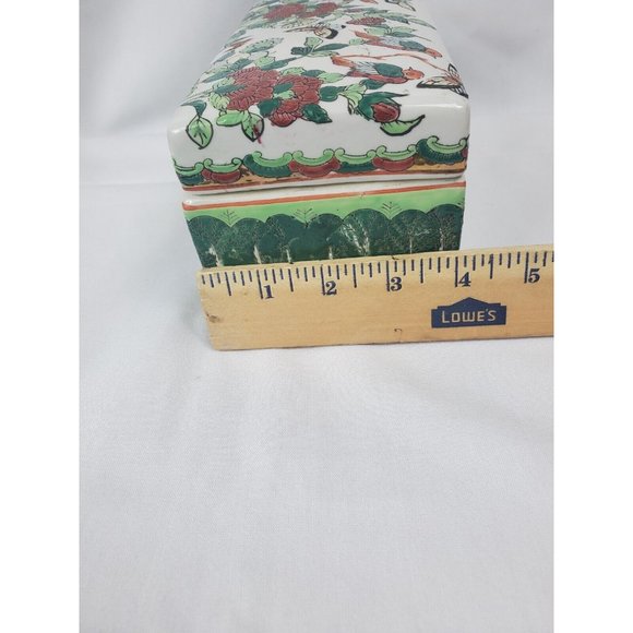 Antique Chinese Canton Porcelain Box & Cover Hand Painted - China 19th Century - Picture 8 of 10